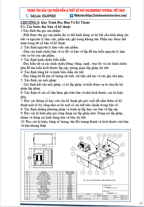 Những bài học Solidworks Tutorial được giảng dạy bởi các chuyên gia uy tín tại Việt Nam sẽ giúp bạn trở thành một chuyên gia Solidworks thực sự. Xem hình ảnh về Solidworks Tutorial Việt Nam để khám phá thêm những bí quyết chuyên nghiệp.