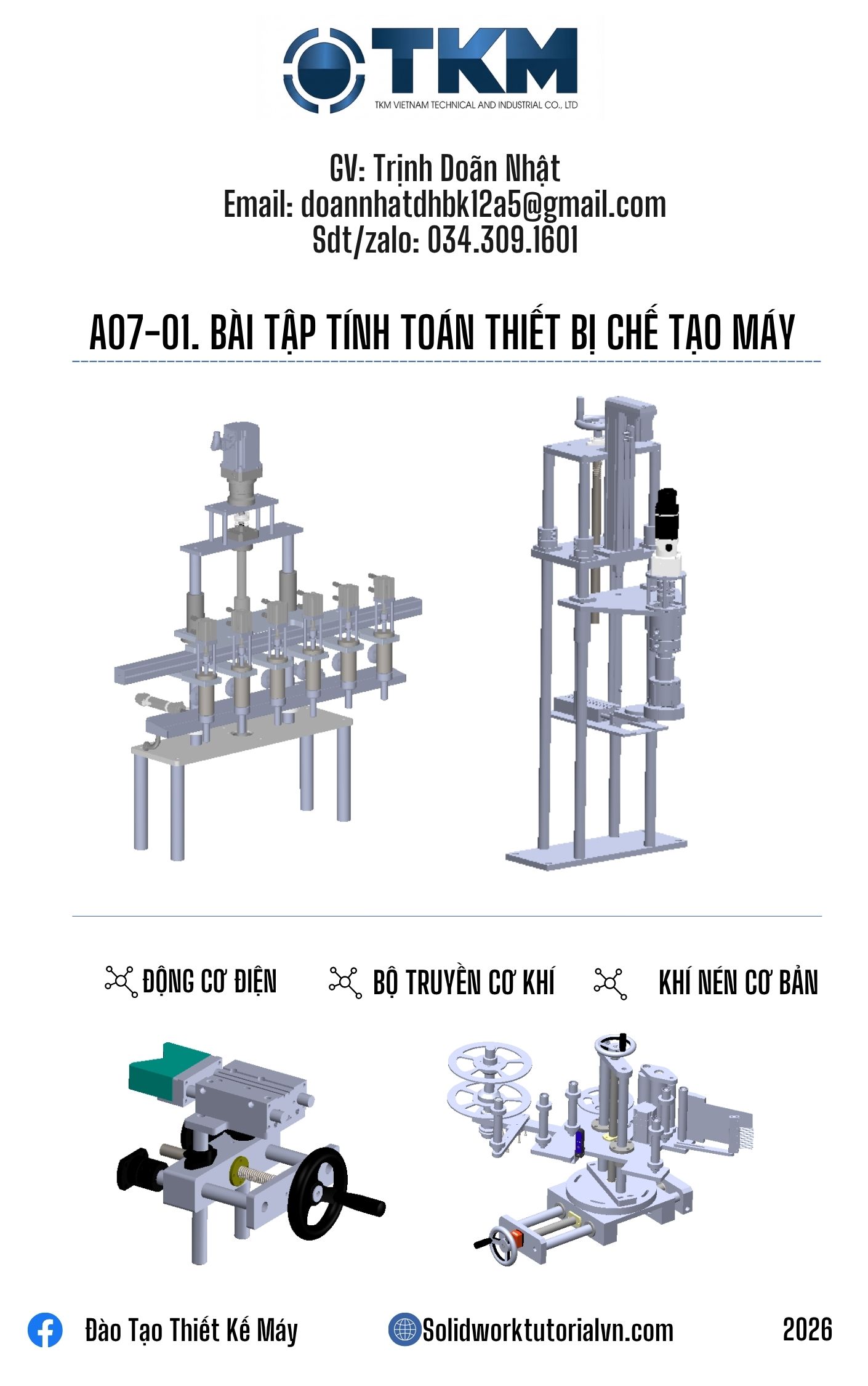 A07-01. Bộ Sách Bài Tập Tính Toán Thiết Bị Chế Tạo Máy.